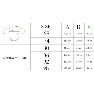 Dojčenské body s dlhým rukávom II Nicol Viki 80 (9-12m)