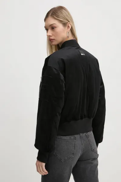 Bunda Karl Lagerfeld Jeans Klj Velvet Bomber Black