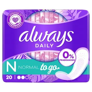 Always Daily Fresh Normálne balené, 0 % parfumov a farbív 20 ks