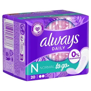 Always Daily Fresh Normálne balené, 0 % parfumov a farbív 20 ks