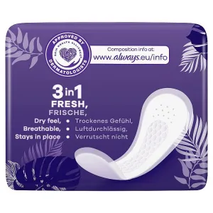 Always Daily Fresh Normálne balené, 0 % parfumov a farbív 20 ks