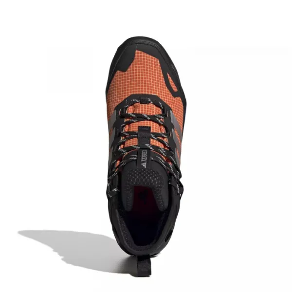 Pánska členková turistická obuv ADIDAS Terrex Skychaser AX5 Mid GTX Clima M core black matte silver semi impact orange