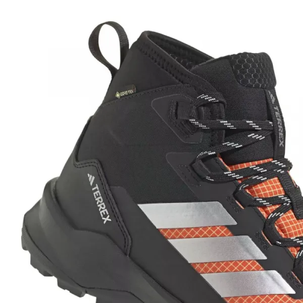 Pánska členková turistická obuv ADIDAS Terrex Skychaser AX5 Mid GTX Clima M core black matte silver semi impact orange