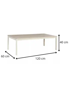 Signal Konferenční stolek Frost 120 cm krémový/alpský dub