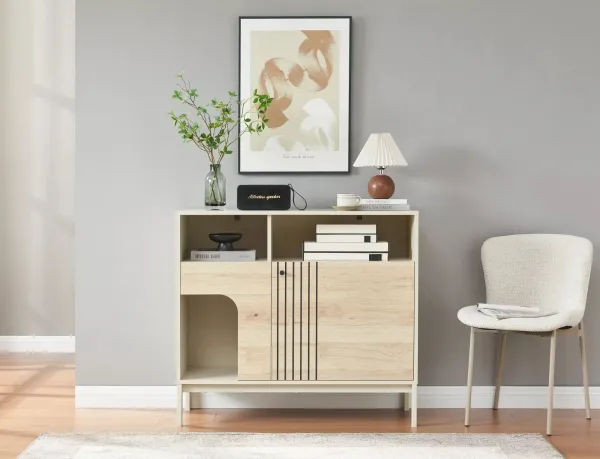 Signal Komoda Frost II 100 cm krémová/alpský dub