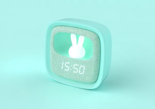 Budík a nočné svetlo – MOB Billy Clock and light – Blue
