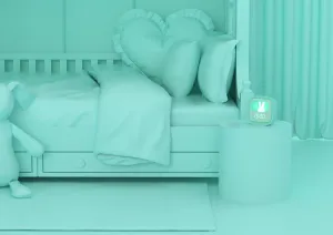 Budík a nočné svetlo – MOB Billy Clock and light – Blue