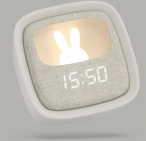 Budík a nočné svetlo – MOB Billy Clock and light – Grey