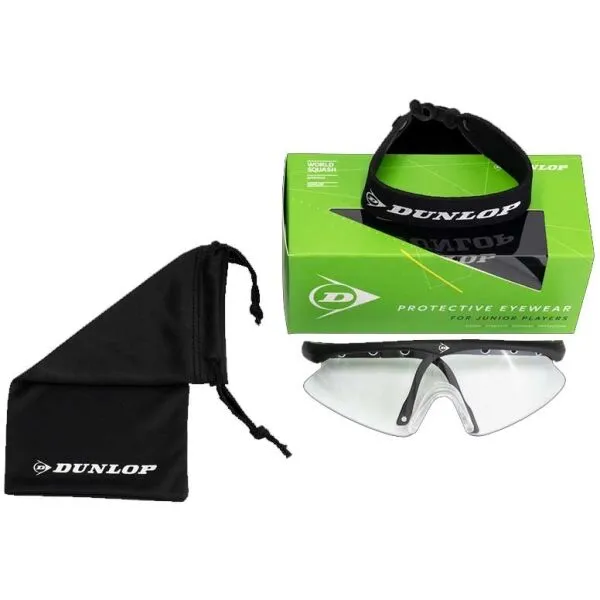 Dunlop JUNIOR Okuliare na squash, čierna, veľkosť