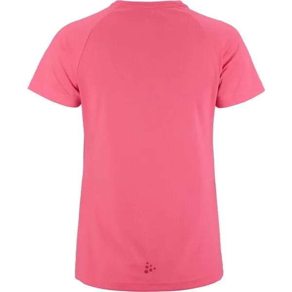 Craft CORE ESSENCE LOGO TEE W Dámske funkčné tričko, ružová, veľkosť