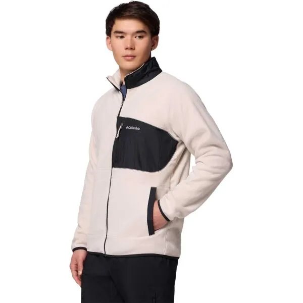 Columbia FAST TREK OVERLAY FULL ZIP Pánska flísová mikina, béžová, veľkosť