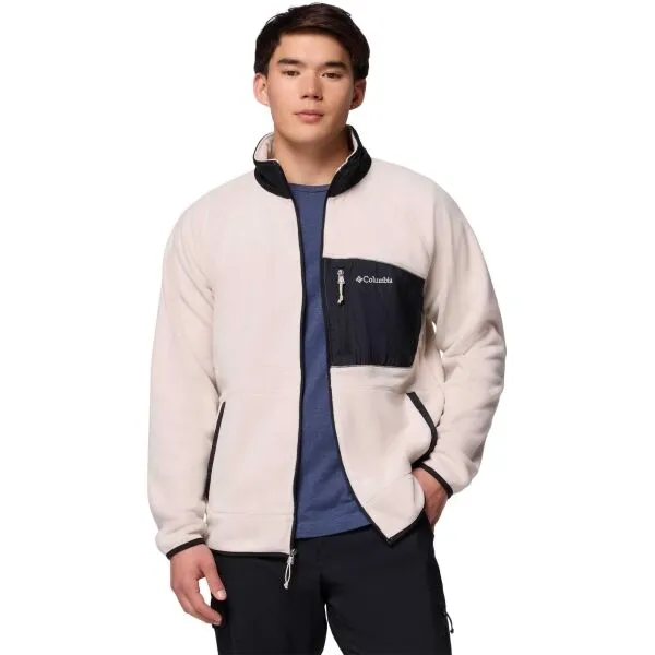 Columbia FAST TREK OVERLAY FULL ZIP Pánska flísová mikina, béžová, veľkosť