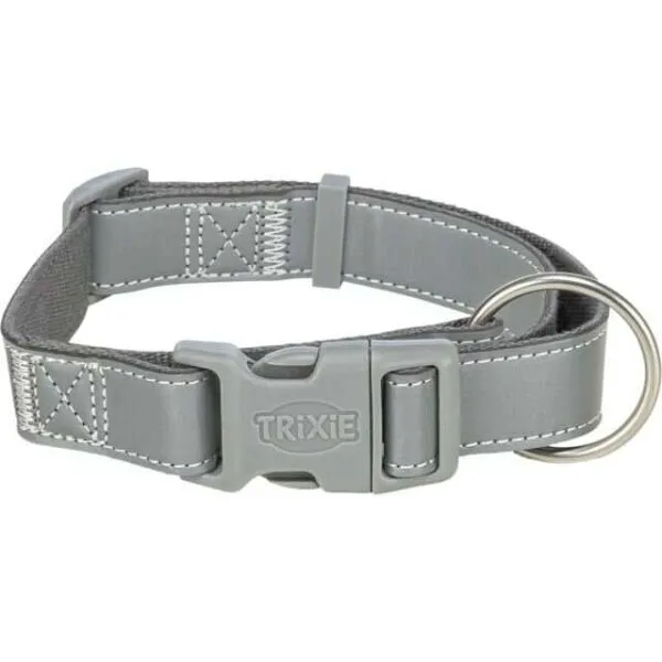 TRIXIE PREMIUM REFLECT S/M Reflexný obojok, sivá, veľkosť S-M