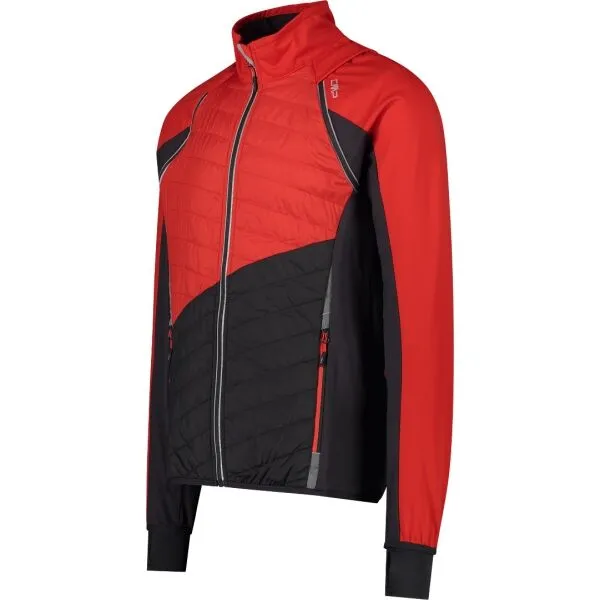 CMP MAN JACKET Pánska hybridná bunda, červená, veľkosť