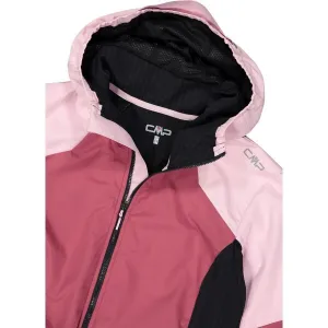 CMP WOMAN JACKET HYBRID FIX HOOD Dámska bunda, červená, veľkosť