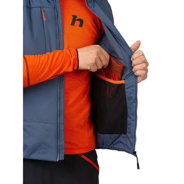 Hannah DEYN VEST Pánska zateplená vesta, modrá, veľkosť