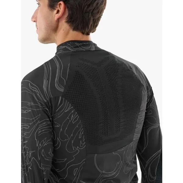 Compressport HURRICANE WINDPROOF JACKET M AURORA Pánska bežecká vetrovka, čierna, veľkosť