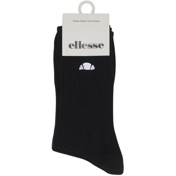 ELLESSE ALACRE CREW 3 PACKS Vysoké ponožky, čierna, veľkosť 41-46