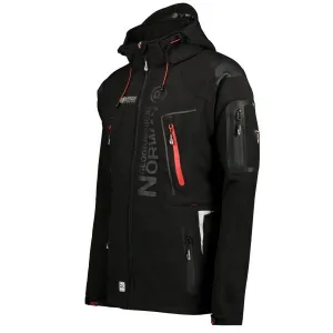 GEOGRAPHICAL NORWAY TECHNO HOODIE Pánska softshellová bunda, čierna, veľkosť