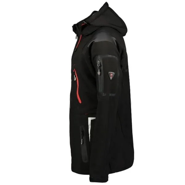 GEOGRAPHICAL NORWAY TECHNO HOODIE Pánska softshellová bunda, čierna, veľkosť
