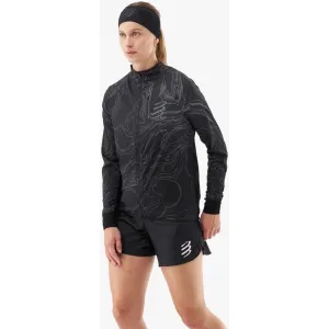 Compressport HURRICANE WINDPROOF JACKET W AURORA Dámska bežecká vetrovka, čierna, veľkosť