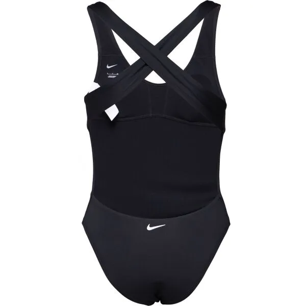 Nike MULTI LOGO Dámske jednodielne  plavky, čierna, veľkosť