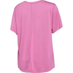 Nike ONE DF SS STD TOP PLUS W Dámske športové tričko plus size, ružová, veľkosť