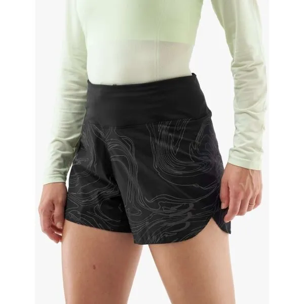 Compressport PERFORMANCE SHORT W AURORA Dámske bežecké šortky, čierna, veľkosť