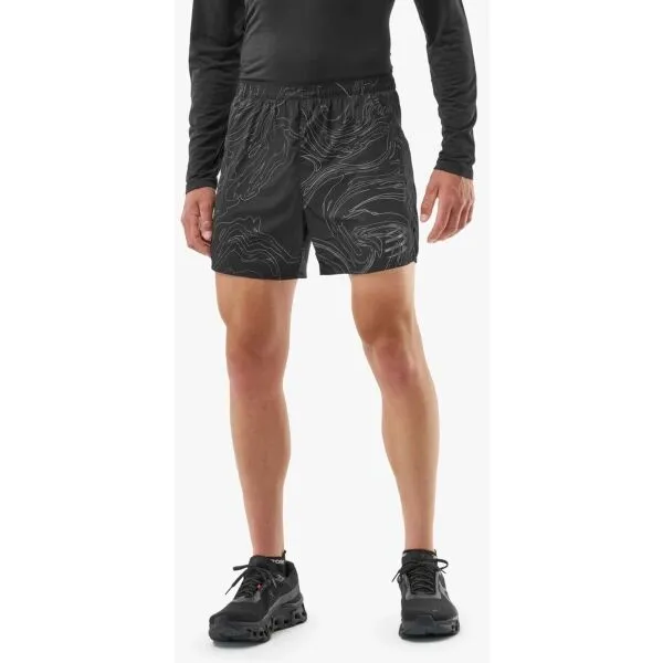 Compressport PERFORMANCE SHORT M AURORA Pánske bežecké šortky, čierna, veľkosť