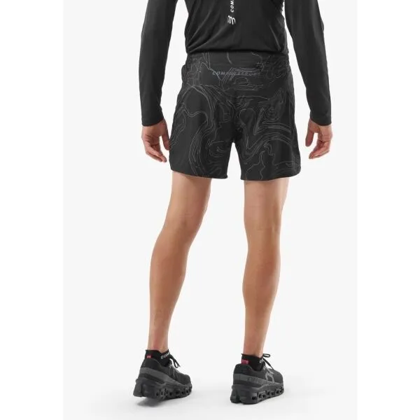 Compressport PERFORMANCE SHORT M AURORA Pánske bežecké šortky, čierna, veľkosť