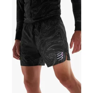 Compressport PERFORMANCE SHORT M AURORA Pánske bežecké šortky, čierna, veľkosť