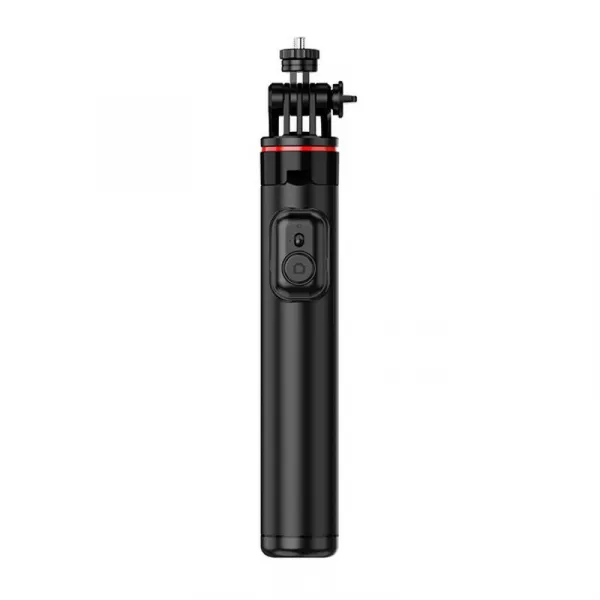 MG Tripod Bluetooth selfie tyč s LED svetlom 1.3m, čierna