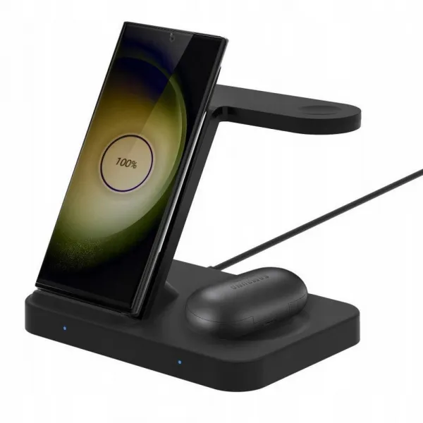 Tech-Protect A37 3in1 bezdrôtová nabíjačka na mobil / Apple Watch / AirPods, čierna