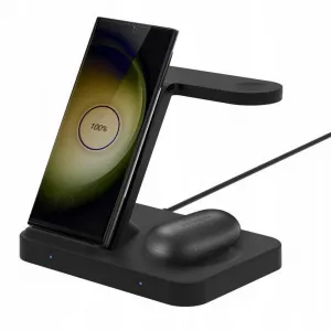Tech-Protect A37 3in1 bezdrôtová nabíjačka na mobil / Apple Watch / AirPods, čierna