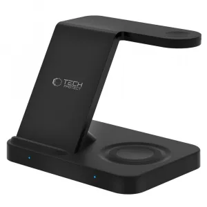 Tech-Protect A37 3in1 bezdrôtová nabíjačka na mobil / Apple Watch / AirPods, čierna