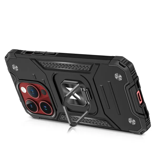 MG Ring Armor kryt na iPhone 15 Pro, modrý