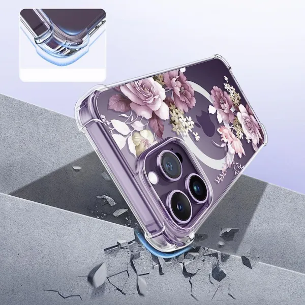 Tech-Protect Magmood MagSafe kryt na iPhone 14 Pro Max, white daisy