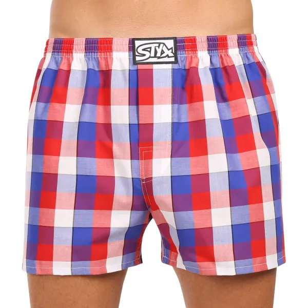 3PACK pánske trenky Styx klasická guma nadrozmer viacfarebné (3E110709) 4XL, trenírky