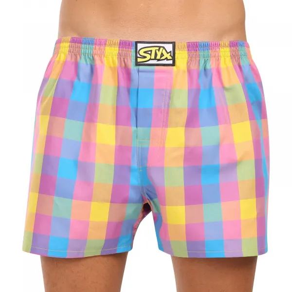 3PACK pánske trenky Styx klasická guma nadrozmer viacfarebné (3E110103) 5XL, trenírky