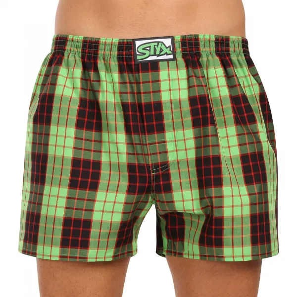 3PACK pánske trenky Styx klasická guma nadrozmer viacfarebné (3E110406) 3XL, trenírky
