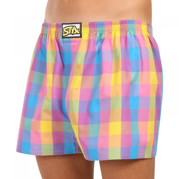 Pánske trenky Styx klasická guma nadrozmer viacfarebné (E1101) 3XL, trenírky