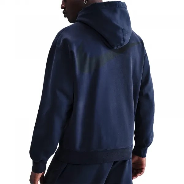 Nike Solo Swoosh French Terry Pullover Hoodie "Obsidian" (IB8749-451)