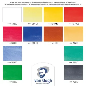 Van Gogh vodové farby akvarelové, 24 ks-Van Gogh