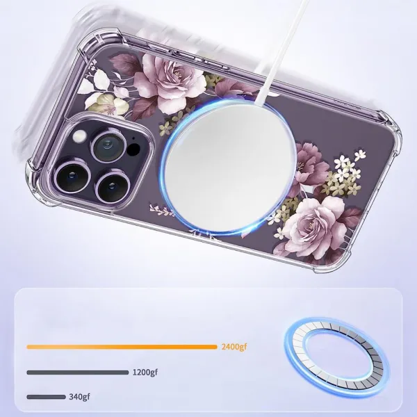 Tech-Protect Magmood MagSafe kryt na iPhone 13 Pro Max, rose floral