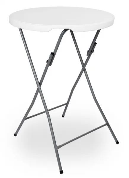 Skladací stolík GALA 80 cm biely