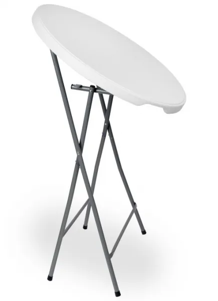 Skladací stolík GALA 80 cm biely