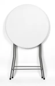 Skladací stolík GALA 80 cm biely