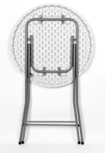 Skladací stolík GALA 80 cm biely