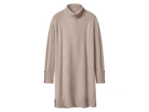 esmara® Dámske pletené šaty (béžová, L (44/46))