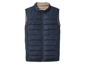 esmara Men Pánska obojstranná vesta (navy modrá/béžová, XL (56/58))